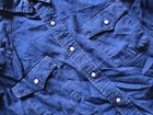 Vintage 1980s Denim Western Shirt Saddle King KEY Pearl Snap Mens XL Blue Cowboy — photo 6