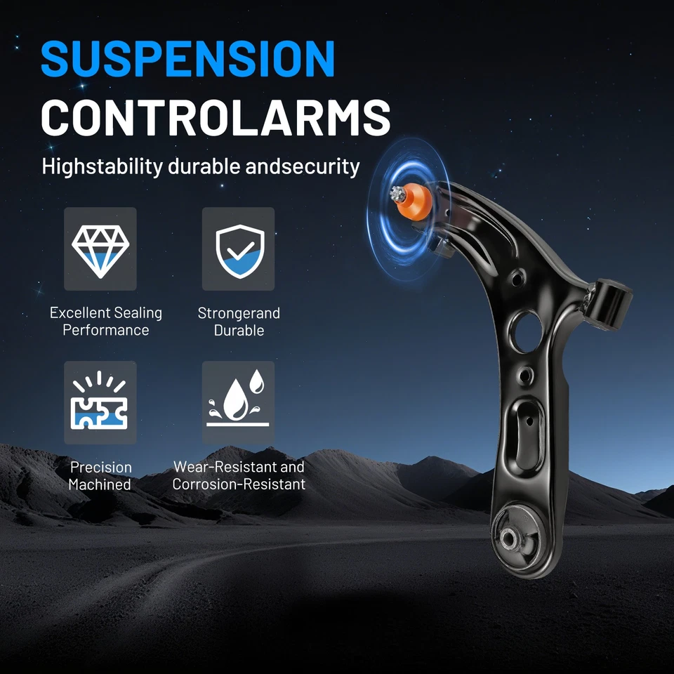 10x Front Lower Control Arms Tie Rod Sway Bar for 11-16 Hyundai Elantra Veloster Foto 3 de 4