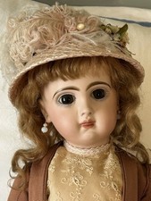 19” Antique Jumeau Bebe Closed Mouth France Doll NBR 8 Lovely Cond. No Hairlines