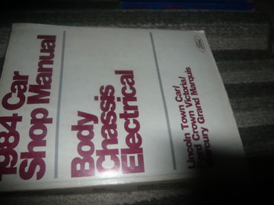 1984 Ford Krone Victoria Grand Marquis Lincoln Stadt Auto Service Shop Manual