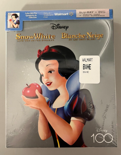 Blancanieves y los siete enanitos Disney 100 Walmart exclusivo Blu Ray + DVD nuevo - Imagen 1 de 1