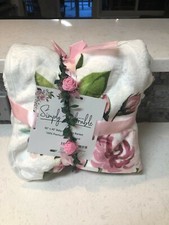Baby Girl Milestone Blanket SIMPLY ADORABLE PINK ROSES 60"X40" NEW SIMPLY SIMPLE