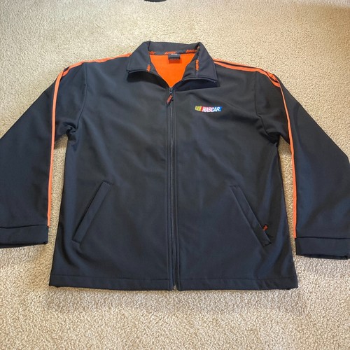 Vintage Autolite Motorsports Racing Jacket USA NASCAR Windbreaker Large L Black