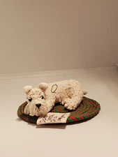 SCHNAUZER Christmas Ornament WHITE "Dear Santa, it's a long story..." Hand Made