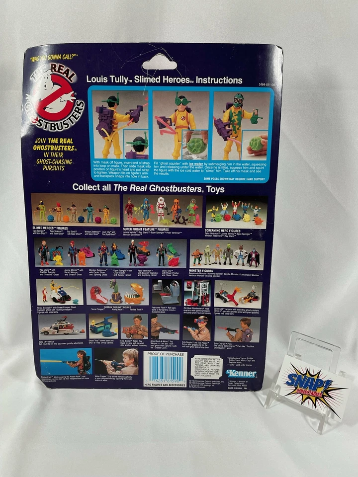 Louis Tully & Four Eyed Ghost Ghostbusters Slimed Heroes 1984 Kenner 81590 Foto 3 de 4