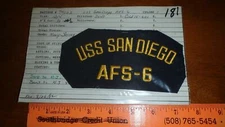  UNITED STATES NAVYUSS SAN DIEGO AFS-6   BATTLE SHIP SALESMAN COPIES BX SP 181