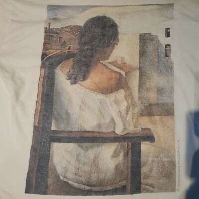 Vtg Fundacio Gala Salvador Dali 98 Arts Painting Tshirt Euc Crop Top