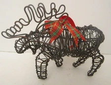Moose Christmas Tree Ornament Rustic  Wire Ornament  5"