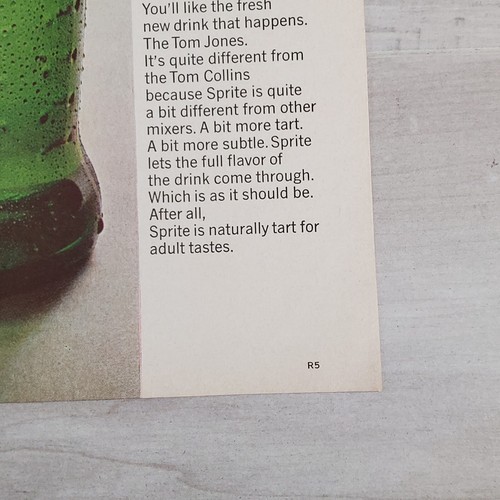 Ad Sprite Bartender Drink Recipe Idea Tom Jones CollinsPrint Advertisement 1964 - Picture 3 of 12