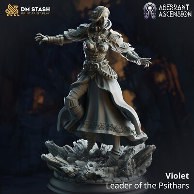 Violet - Anführer der Psithars | Psionis Human 3D Printed Miniature, D&D, TTRPG