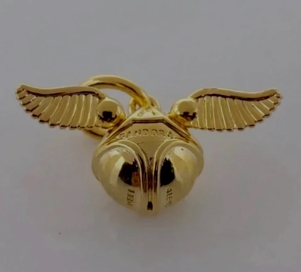 NEW Authentic PANDORA Harry Potter Golden Snitch Wings Pendant Charm 368618C00