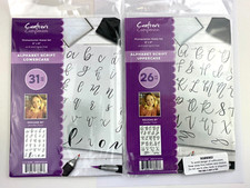 Crafter's Companion ALPHABET SCRIPT Lowercase / Uppercase - Photopolymer Stamps