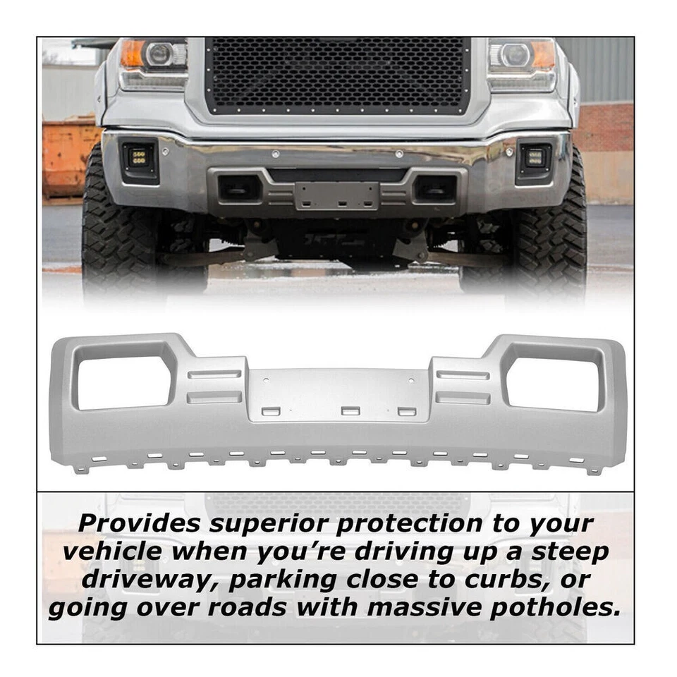 Placa de derrapagem painel válvula parachoque dianteiro inferior para GMC Sierra 1500 2014-2015 - Imagem 3 de 4