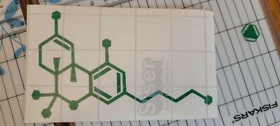THC Molecule weed Cannabis Vinyl Decal Sticker 420 Marijuana pot 2.5 | eBay