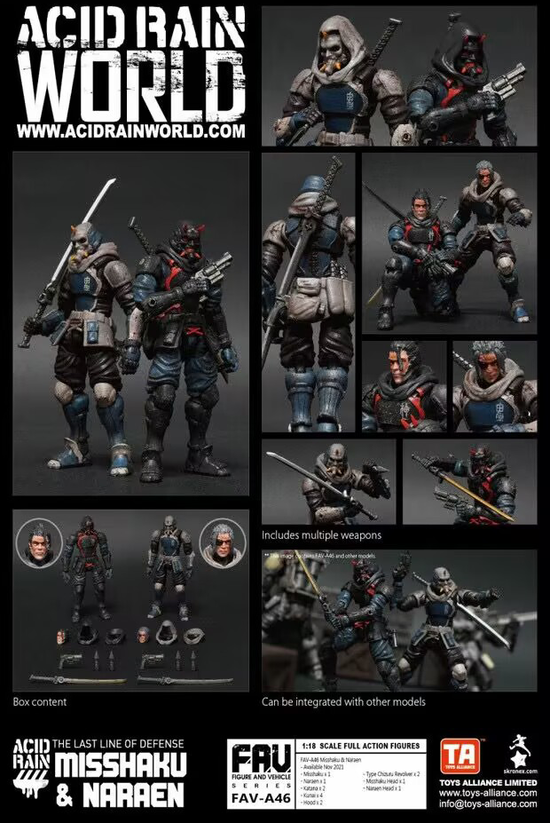 Acid Rain World FAV-A46 Misshaku & Naraen Action Figure 1/18 In