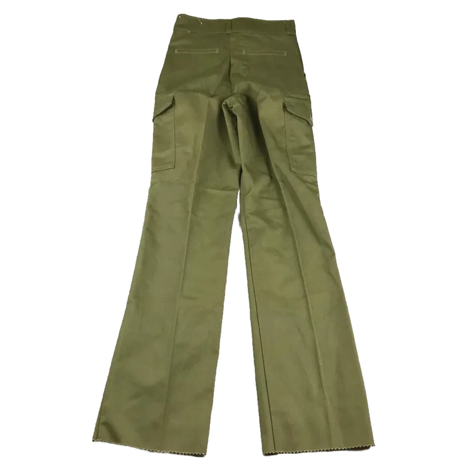 VTG Boy Scouts Of America Pants Boys Small Green Cargo Unfinished Uniform NWOT - Image 3 of 4