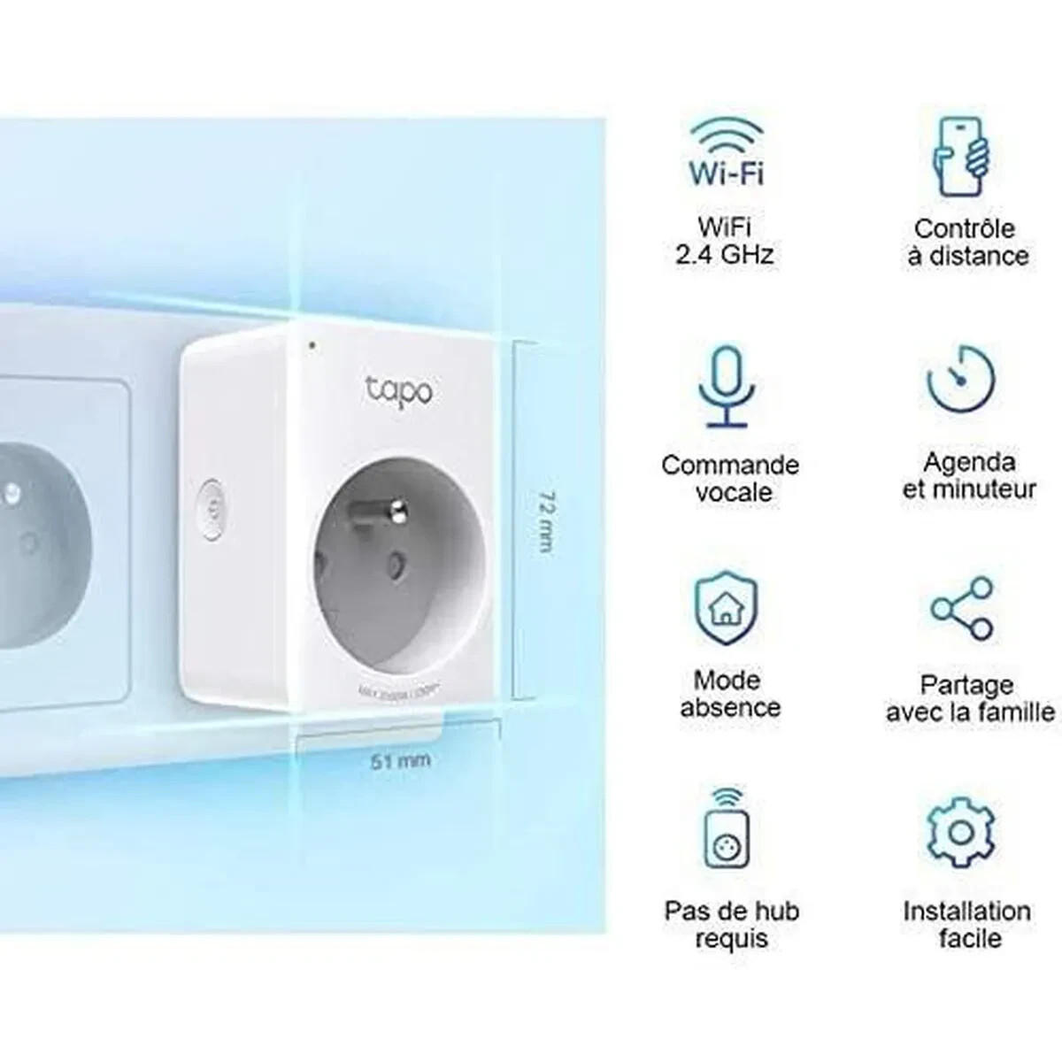 Prise connectée WiFi TP-Link compatible avec Amazon Alexa et Google Assistant - 4