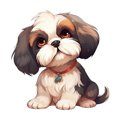 XXL Shih Tzu Auto Aufkleber Hunde Sticker