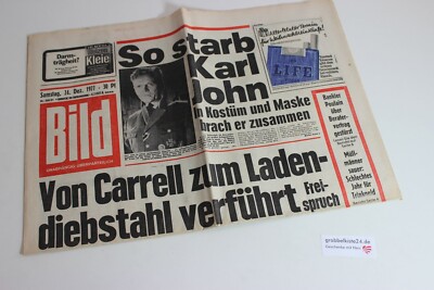 Bildzeitung 24.12.1977 December gift birthday 42nd 43. 44. 45. Carrell