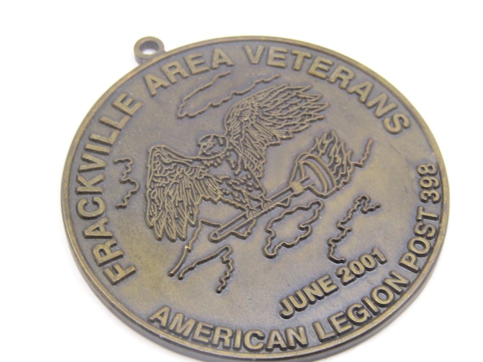 Frackville Area Veterans American Legion Medal Pendant Post 398 2001 eBay