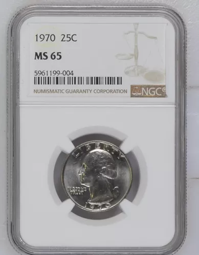 1970 P Washington Quarter NGC MS65 - 25c MS 65 BU