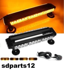 Luce Emergenza Lampeggiante a 42 LED 12V Ambra con Base Magnetica Per Tetto Auto