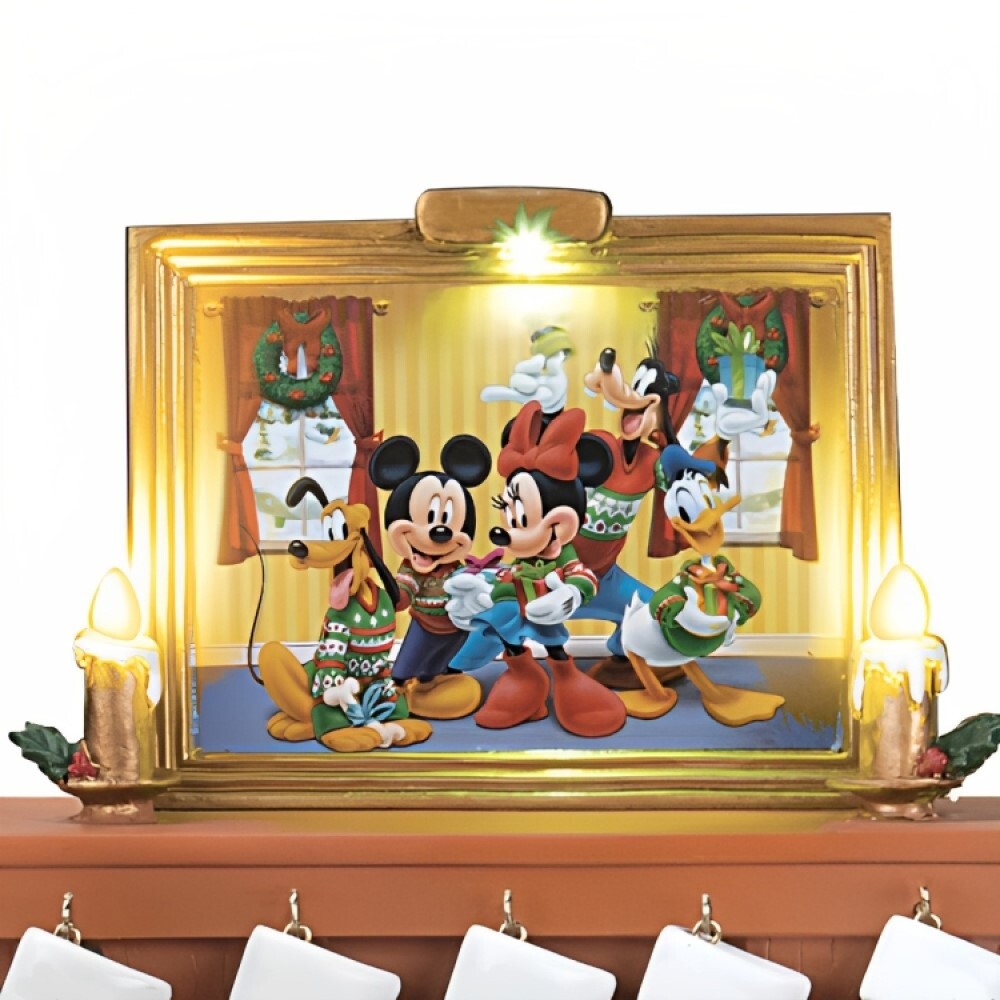 Bradford Exchange Disney The Stockings Were Hung w/ Santa Mickey