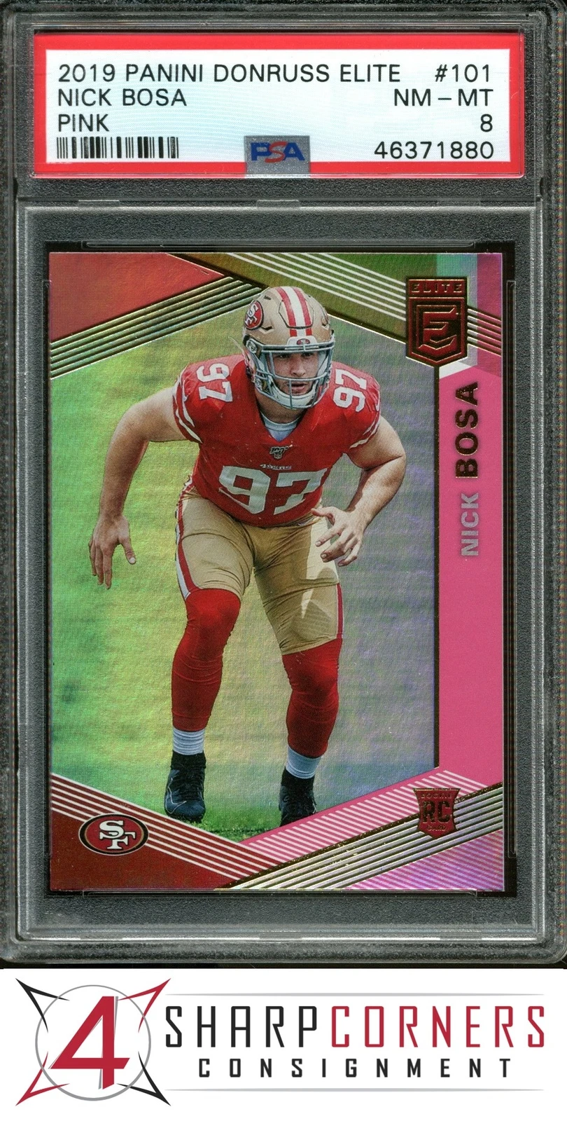 Nick Bosa Panini Donruss Elite #101 Pink