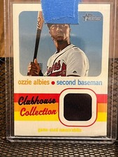 OZZIE ALBIES 2020 TOPPS HERITAGE CLUBHOUSE COLLECTION BRAVES JERSEY PATCH RELIC!