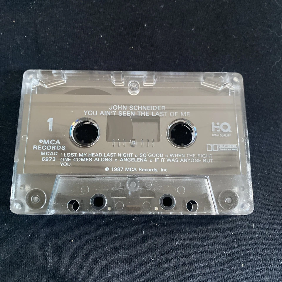 John Schneider ‎ You Aint Seen The Last Of Me Cassette Tape MCA Records ‎1987 - Image 3 of 4