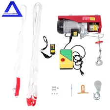 2200lbs Mini Electric Hoist with Wireless Remote Control, 1600W 110V