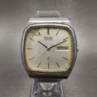 Seiko Watch Men 32mm White Dial Silver tone Daydate 5933-5040 New battery