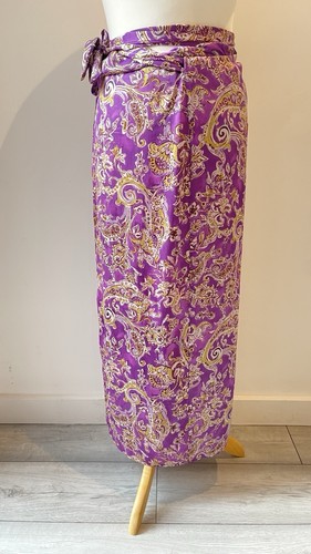 Zara Floral Wrap Skirt Purple Size XL