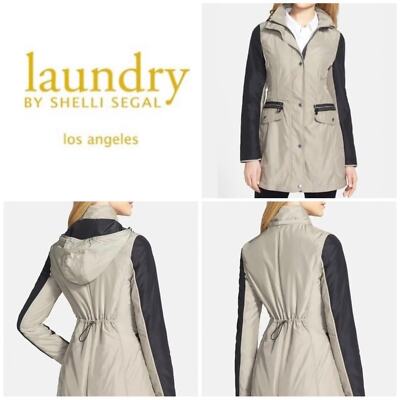 Laundry By Shelli Segal Two-Tone Rain Windbreaker Jacket
