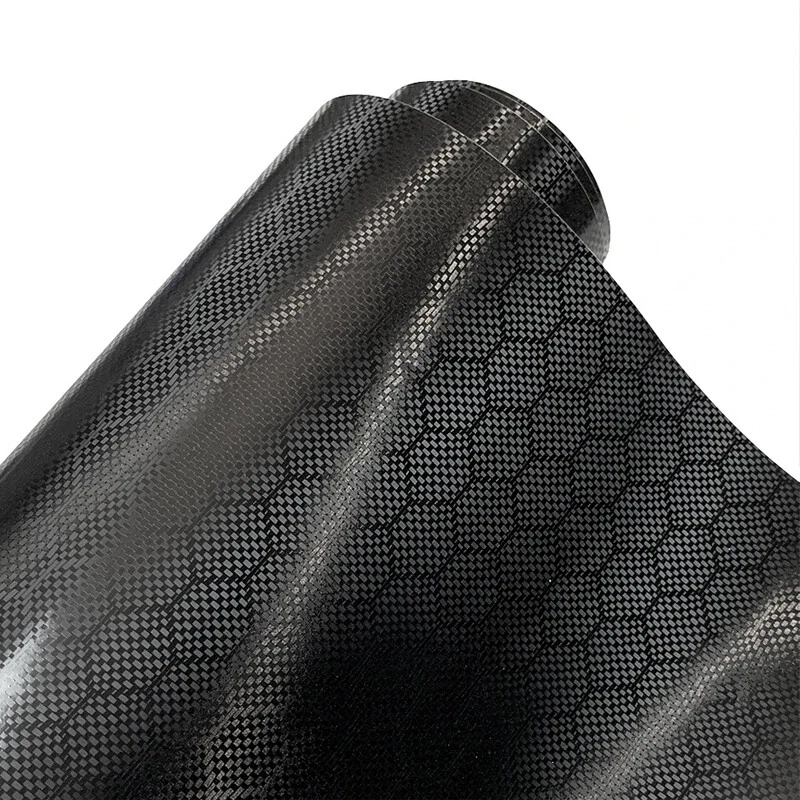 6D Honeycomb Carbon Fiber Sticker Diamond Forged Black Car Film Change Color - Image 2 of 4