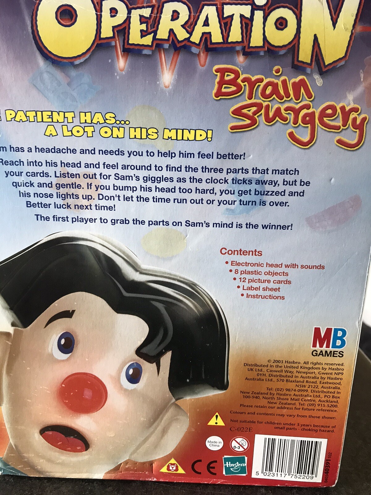 Operation Brain Surgery Complete - MB Games Electronic Game Toy Age 4 2003  for sale online | eBay
