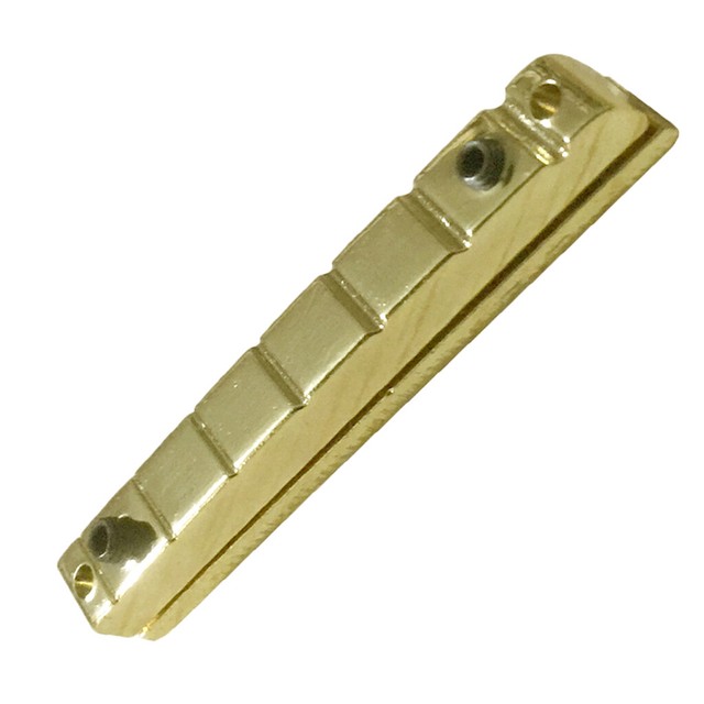 Golden Brass Adjustable Height 7 Strings Slotted Nut for Electric