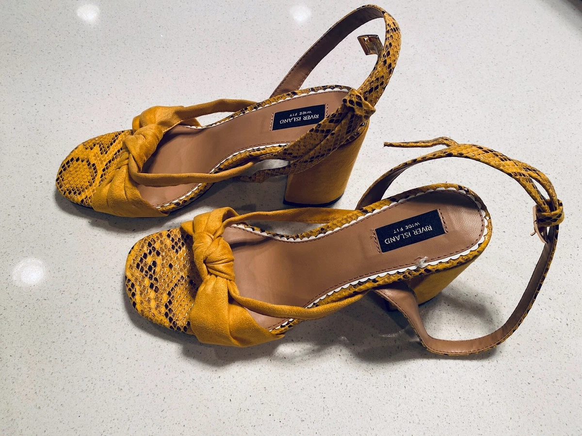Wide fit yellow best sale sandals