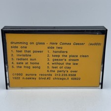 Drumming On Glass    Here Comes Geezer Cassette Tape 1992 Aurora Label PROMO
