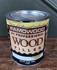 FamoWood Original Wood Filler Putty Oak ~ 23oz Can Woodworking Professional 1-pt