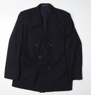 Daks Herren Blazer blau Wolle, 40R, zweireihig