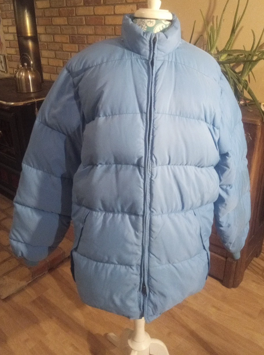 Vintage Frostline Kit Light Blue Down Puffer Jacket Unisex Winter Outdoor Coat X