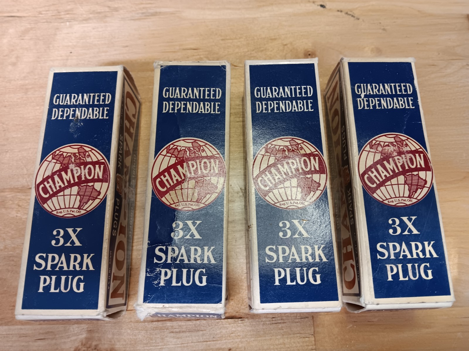Champion 3X Spark Plug Set of 4 Plugs Model A Ford 1928-1931 NOS