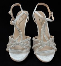 NINA Silver Strappy Formal High Heels BRAND NEW Size 11