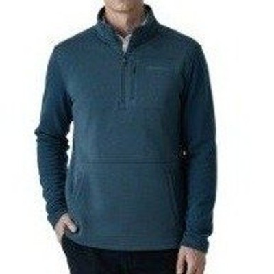 MERRELL Quarter Zip Fleece Sweatshirt Mens Sz M Navy Blue Pullover Top Shirt NWT