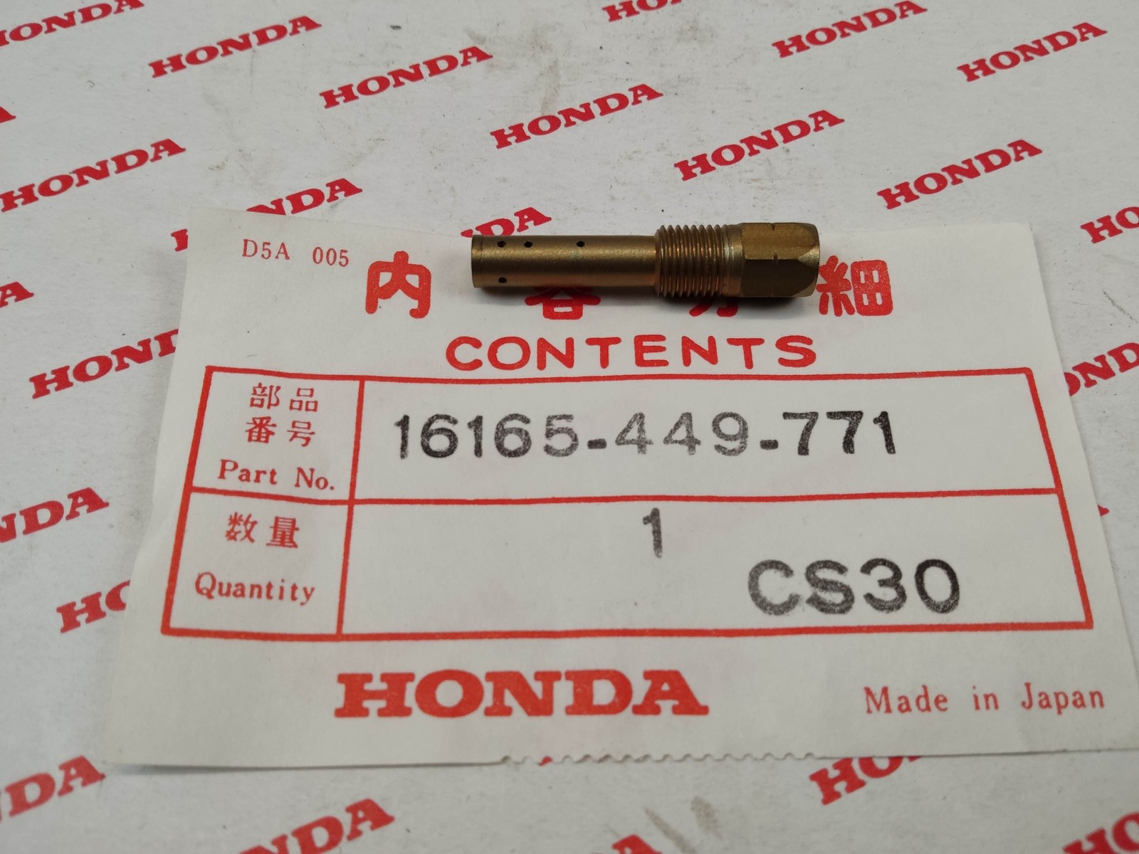 Tube d'émulsion pour réparer le carburateur encrassé de moto Honda GL650 et CB650