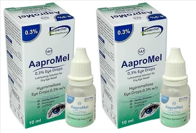 Hypromellose 0.3% Eye Drops dor Dry eyes- AAPROMEL - 2 Packs - Next day delivery