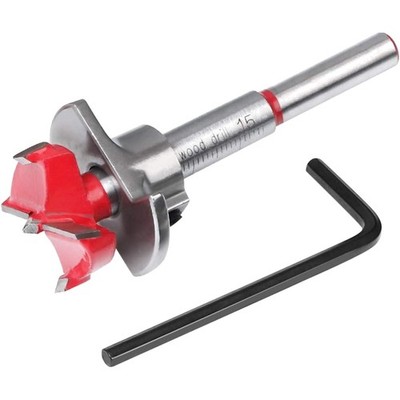 Forstner Bit, Ø15mm Forstnerbohrer Holzbohrer mit Rundschaft, Dübelbohrer Hol...