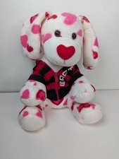 Build A Bear Hearts Fur You Valentine Love Puppy Dog Plush 2012 White Red Pink