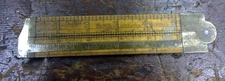 VINTAGE STANLEY FOLDING RULER MEASURMENT BRASS & WOOD CALIPER No 36 1/2